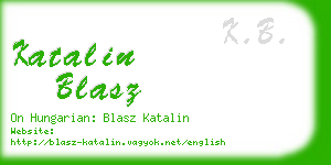 katalin blasz business card